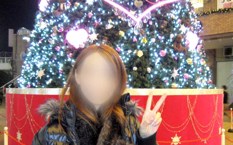 デイトナのあさん長崎駅前のツリーで