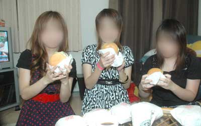 3人仲良く頂きます